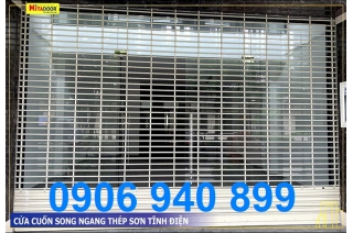 Cửa Cuốn Song Ngang Sơn Tĩnh Điện